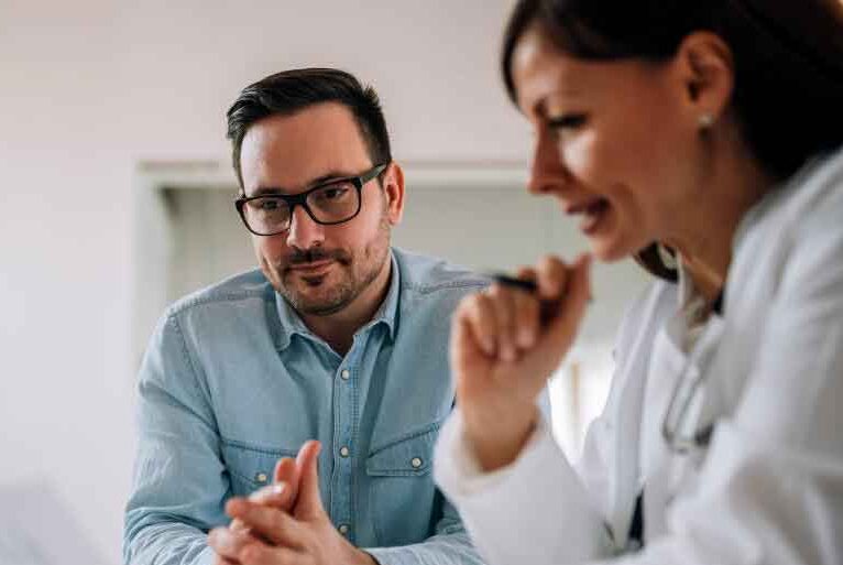 Patient receiving Stretch Rx clinic care